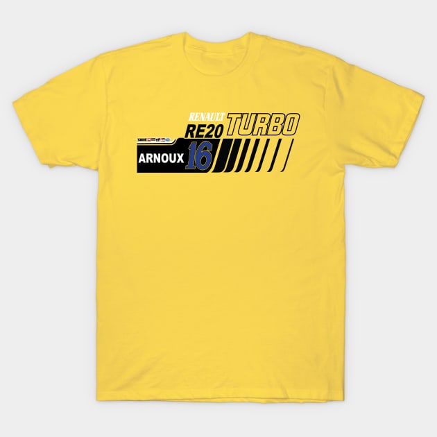 Rene Arnoux Renault Turbo F1 T-Shirt by Alexventura